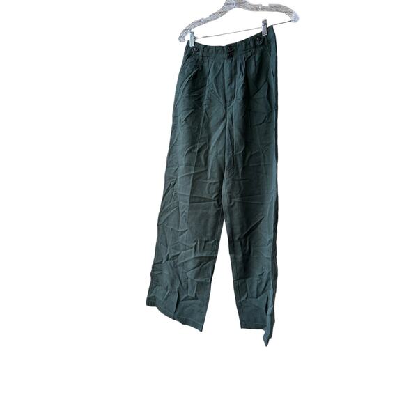 madewell the harlow wide-leg pant faded ivy green ng521 women size 00 - Picture 5 of 9